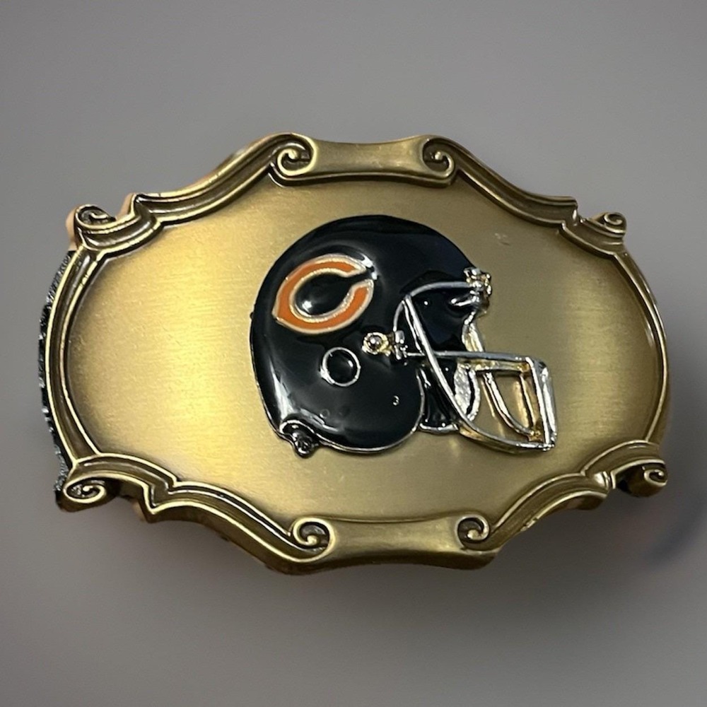 VTG 1978 Raintree Brass Chicago Bears Helmet Buckle
